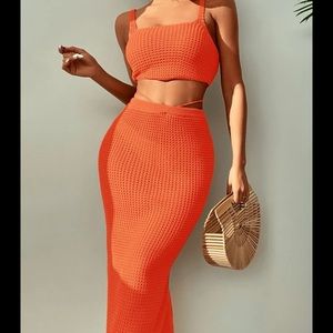 Knitted 2PC cover up